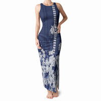 Personalized Utah State Tank Maxi Dress Polynesian Style LT05 Women Blue - Polynesian Pride