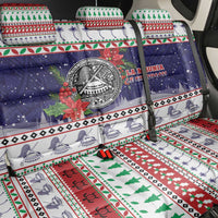 American Samoa Christmas Back Car Seat Cover Poinsettia La Maunia Le Kilisimasi LT05 - Polynesian Pride