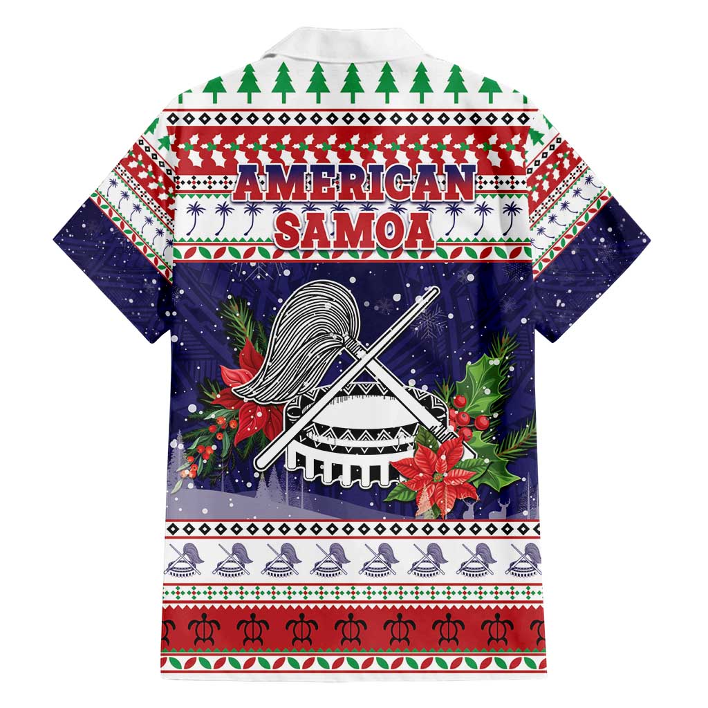 American Samoa Christmas Family Matching Long Sleeve Bodycon Dress and Hawaiian Shirt Poinsettia La Maunia Le Kilisimasi LT05 - Polynesian Pride