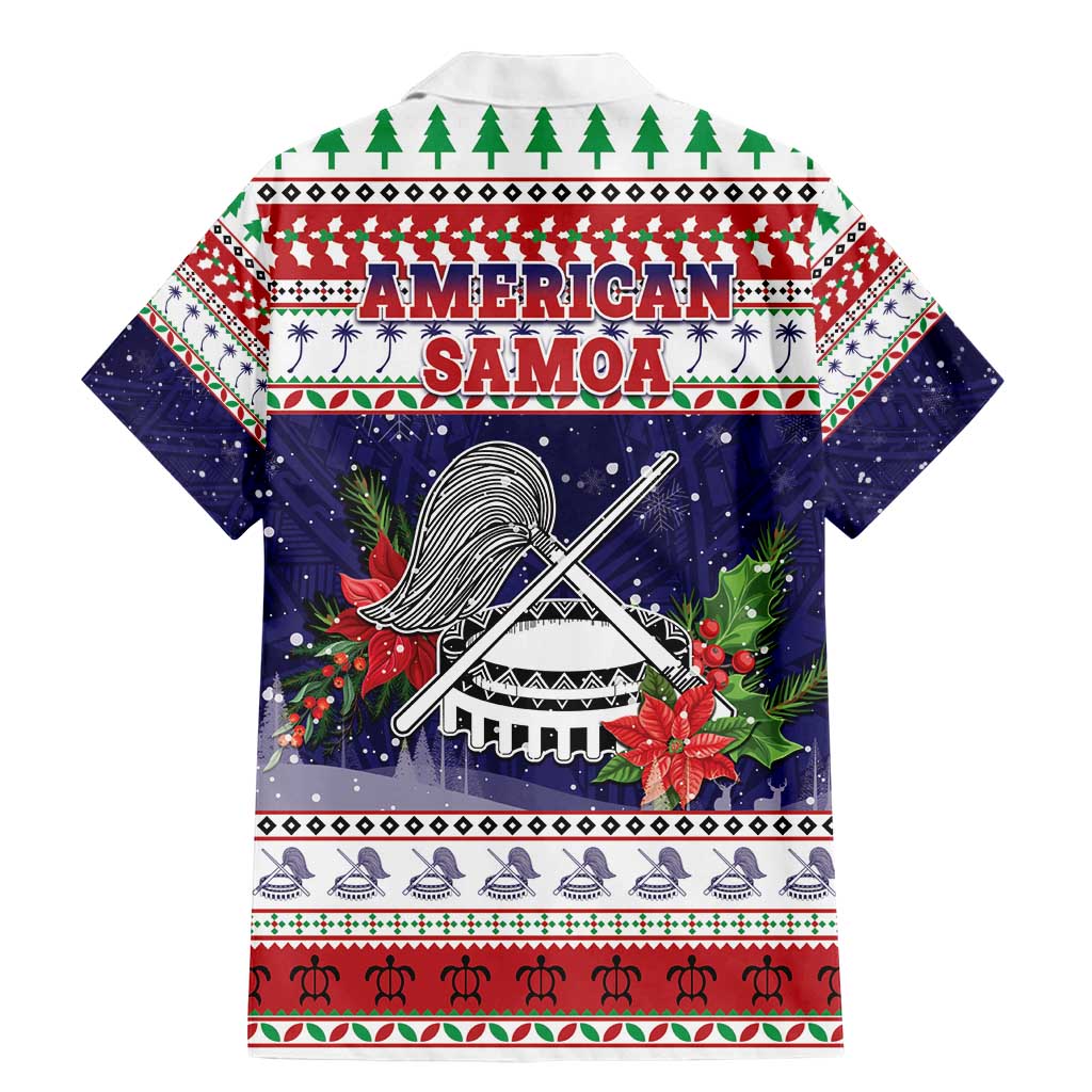 American Samoa Christmas Family Matching Mermaid Dress and Hawaiian Shirt Poinsettia La Maunia Le Kilisimasi LT05 - Polynesian Pride