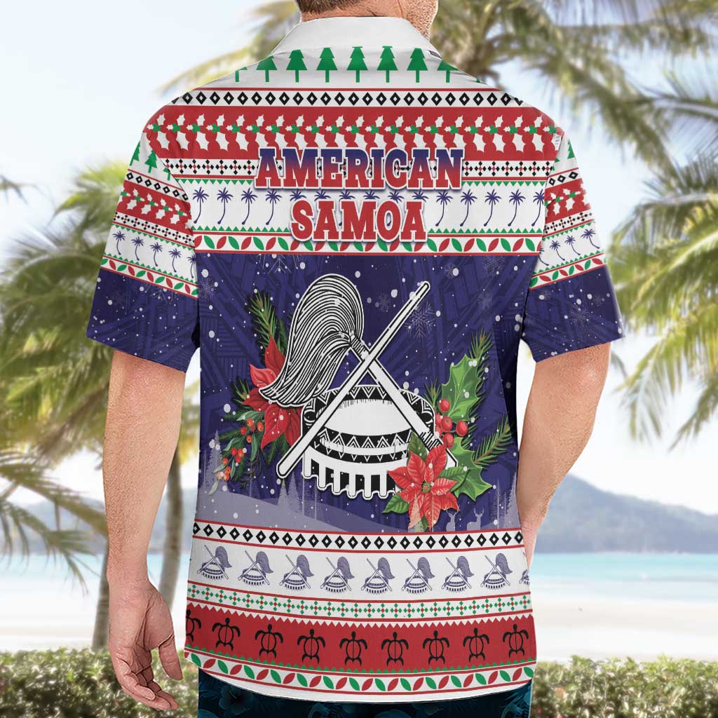 American Samoa Christmas Hawaiian Shirt Poinsettia La Maunia Le Kilisimasi LT05 - Polynesian Pride
