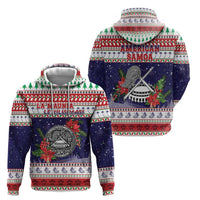 American Samoa Christmas Hoodie Poinsettia La Maunia Le Kilisimasi LT05 - Polynesian Pride