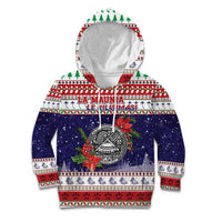 American Samoa Christmas Kid Hoodie Poinsettia La Maunia Le Kilisimasi LT05 Hoodie White - Polynesian Pride