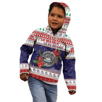American Samoa Christmas Kid Hoodie Poinsettia La Maunia Le Kilisimasi LT05 - Polynesian Pride