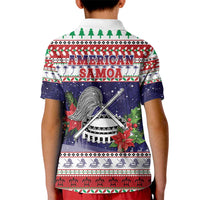 American Samoa Christmas Kid Polo Shirt Poinsettia La Maunia Le Kilisimasi LT05 - Polynesian Pride