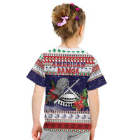 American Samoa Christmas Kid T Shirt Poinsettia La Maunia Le Kilisimasi LT05 - Polynesian Pride