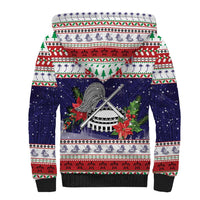 American Samoa Christmas Sherpa Hoodie Poinsettia La Maunia Le Kilisimasi LT05 - Polynesian Pride