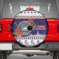 American Samoa Christmas Spare Tire Cover Poinsettia La Maunia Le Kilisimasi LT05 - Polynesian Pride