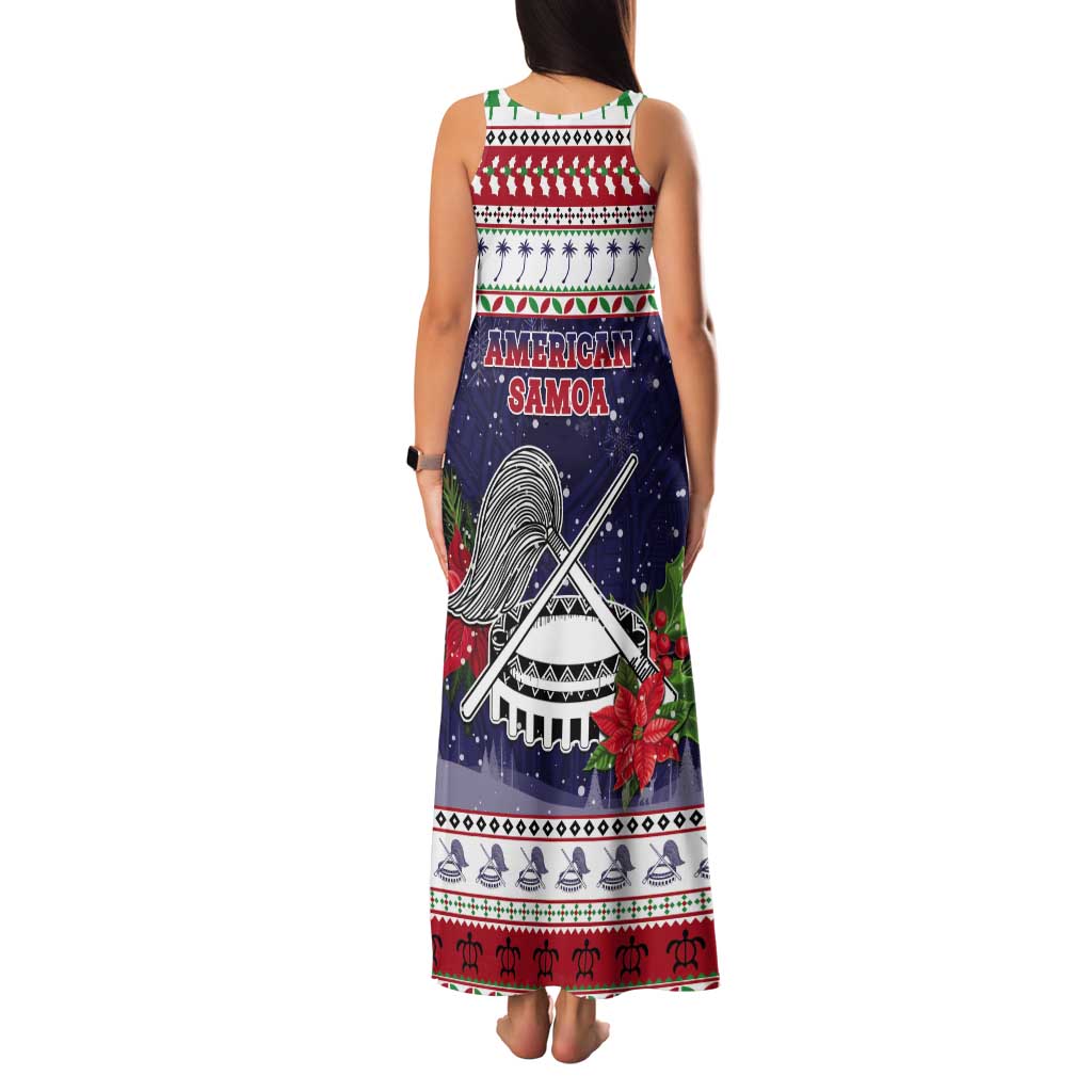 American Samoa Christmas Tank Maxi Dress Poinsettia La Maunia Le Kilisimasi LT05 - Polynesian Pride