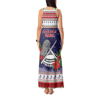American Samoa Christmas Tank Maxi Dress Poinsettia La Maunia Le Kilisimasi LT05 - Polynesian Pride