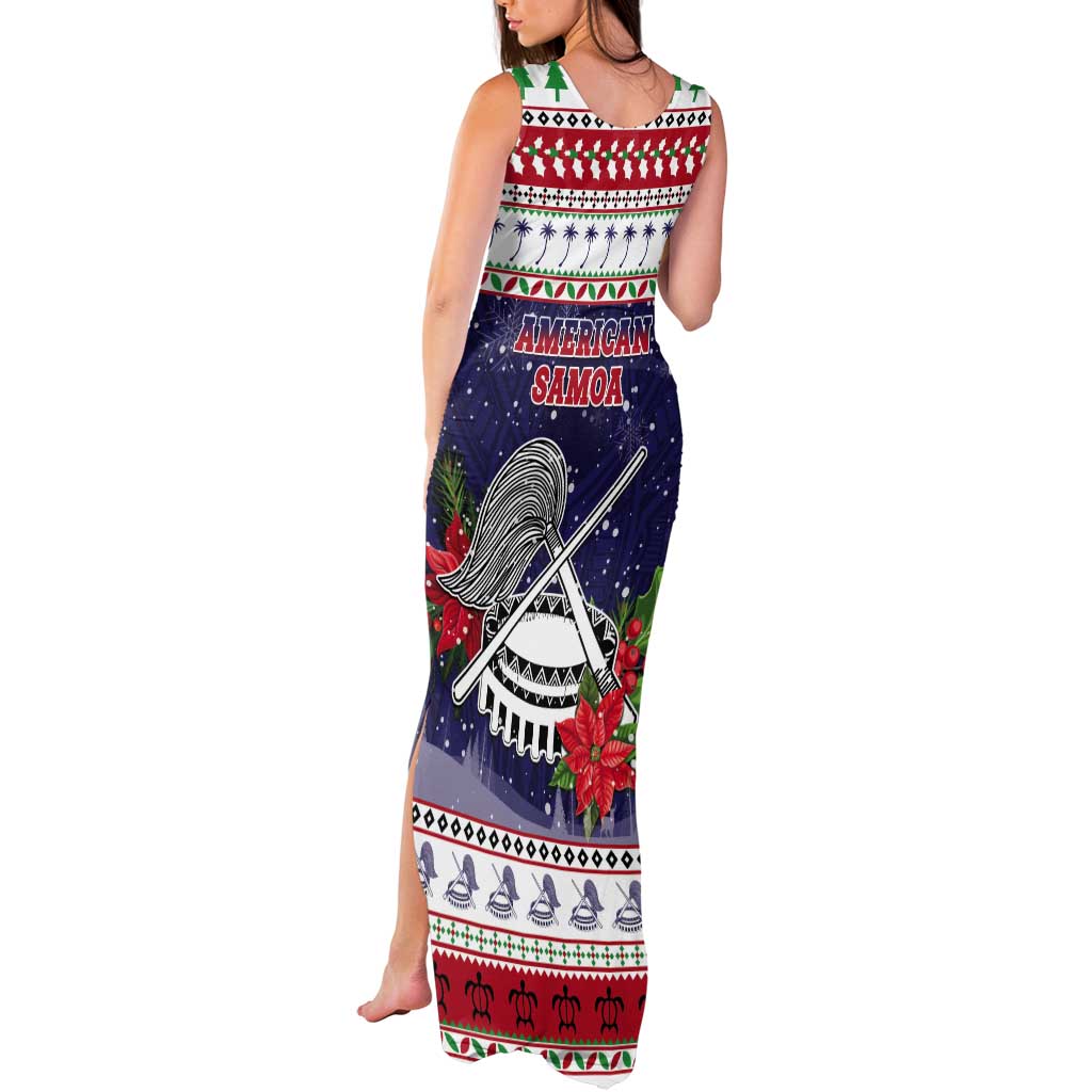 American Samoa Christmas Tank Maxi Dress Poinsettia La Maunia Le Kilisimasi LT05 - Polynesian Pride