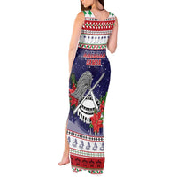 American Samoa Christmas Tank Maxi Dress Poinsettia La Maunia Le Kilisimasi LT05 - Polynesian Pride