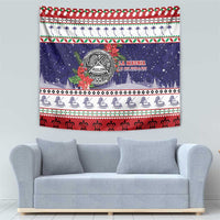 American Samoa Christmas Tapestry Poinsettia La Maunia Le Kilisimasi LT05 - Polynesian Pride
