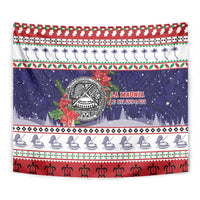 American Samoa Christmas Tapestry Poinsettia La Maunia Le Kilisimasi LT05 - Polynesian Pride