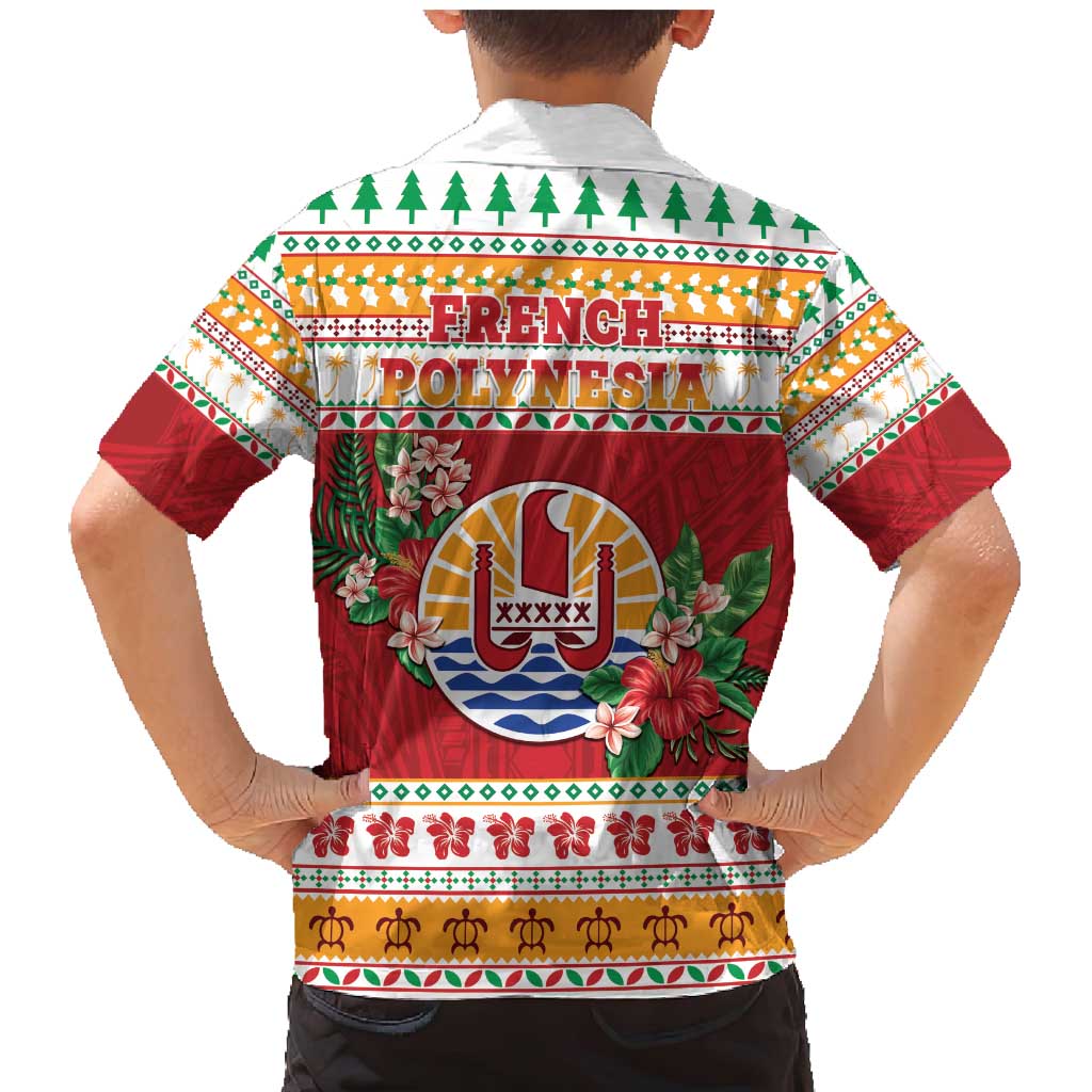 French Polynesia Christmas Family Matching Mermaid Dress and Hawaiian Shirt Coat Of Arms Merry Xmas LT05 - Polynesian Pride