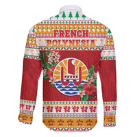 French Polynesia Christmas Family Matching Short Sleeve Bodycon Dress and Hawaiian Shirt Coat Of Arms Merry Xmas LT05 - Polynesian Pride