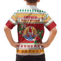 French Polynesia Christmas Family Matching Tank Maxi Dress and Hawaiian Shirt Coat Of Arms Merry Xmas LT05 - Polynesian Pride