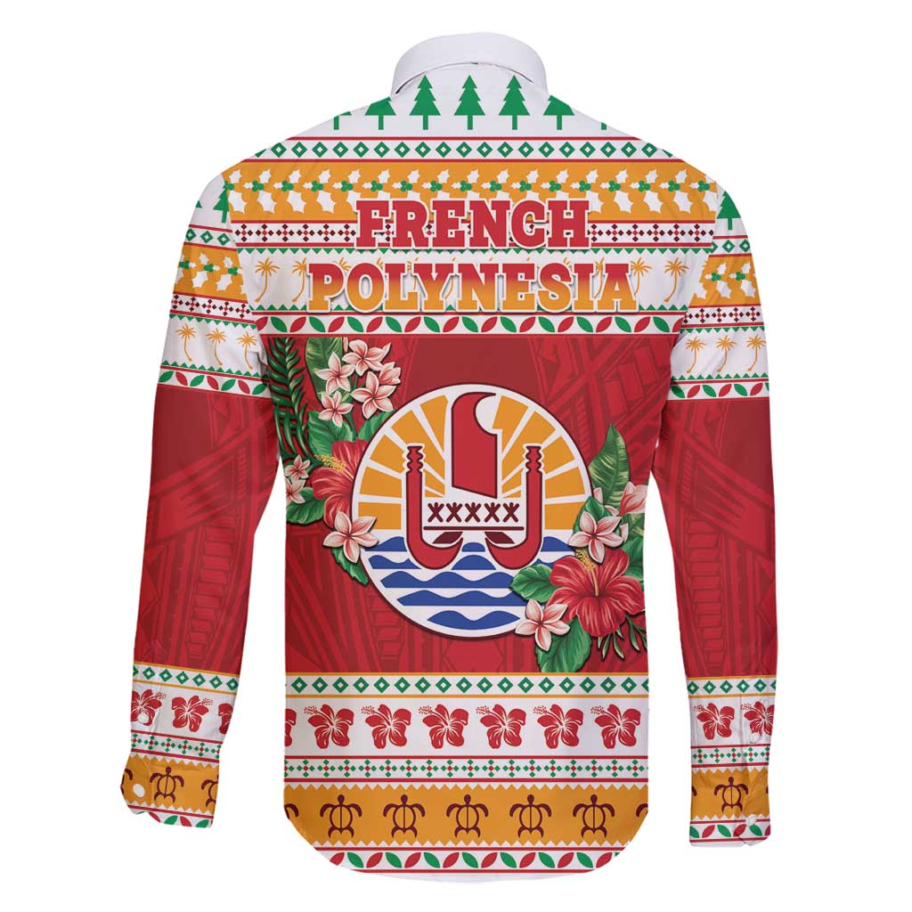 French Polynesia Christmas Family Matching Tank Maxi Dress and Hawaiian Shirt Coat Of Arms Merry Xmas LT05 - Polynesian Pride