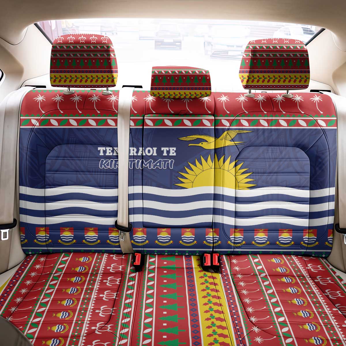 Kiribati Christmas Back Car Seat Cover Coat Of Arms Tekeraoi Te Kiritimati LT05 - Polynesian Pride