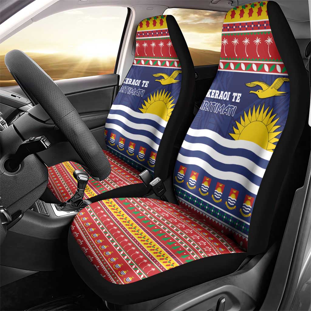 Kiribati Christmas Car Seat Cover Coat Of Arms Tekeraoi Te Kiritimati LT05 - Polynesian Pride