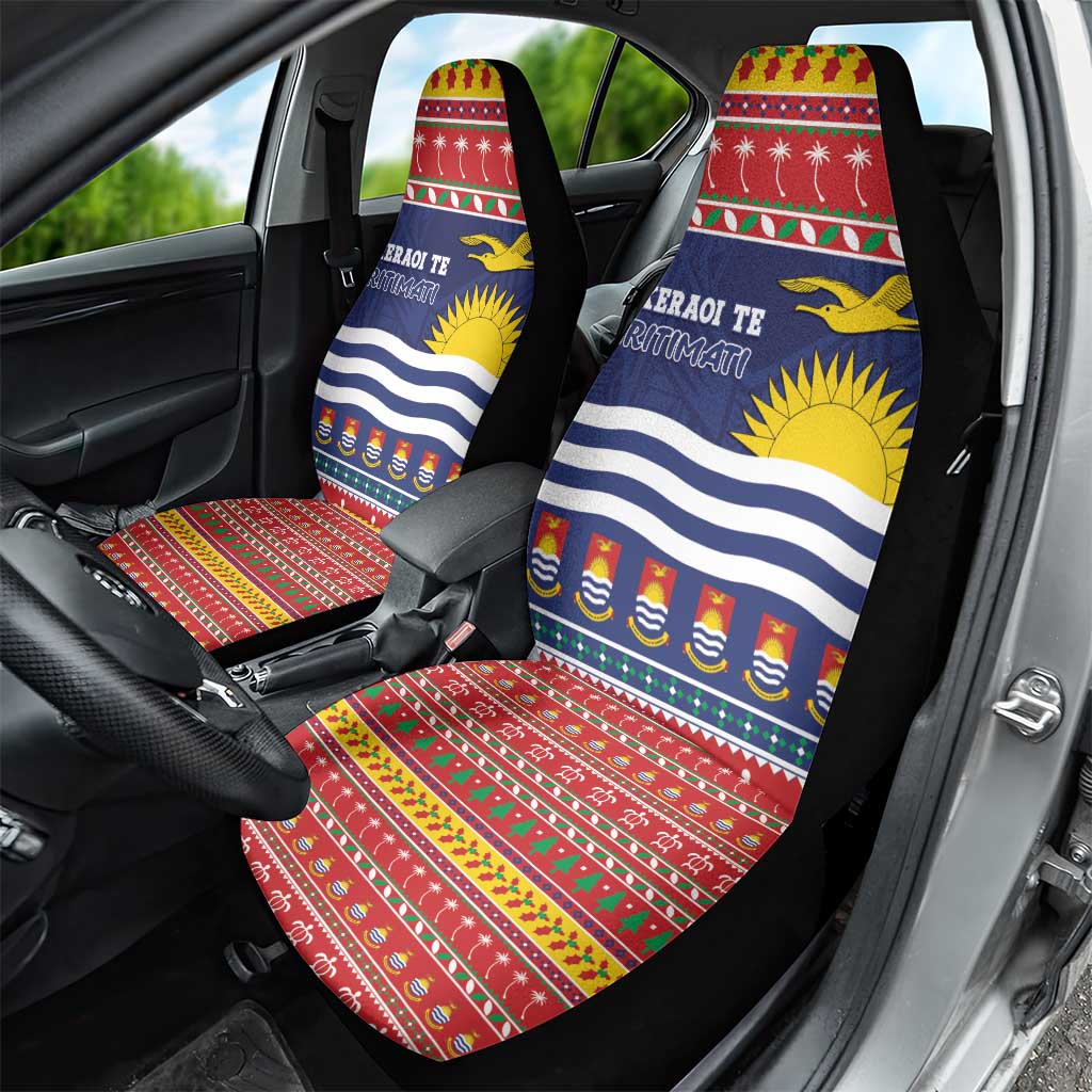 Kiribati Christmas Car Seat Cover Coat Of Arms Tekeraoi Te Kiritimati LT05 - Polynesian Pride
