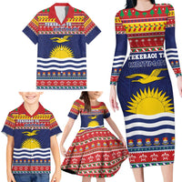 Kiribati Christmas Family Matching Long Sleeve Bodycon Dress and Hawaiian Shirt Coat Of Arms Tekeraoi Te Kiritimati LT05 - Polynesian Pride