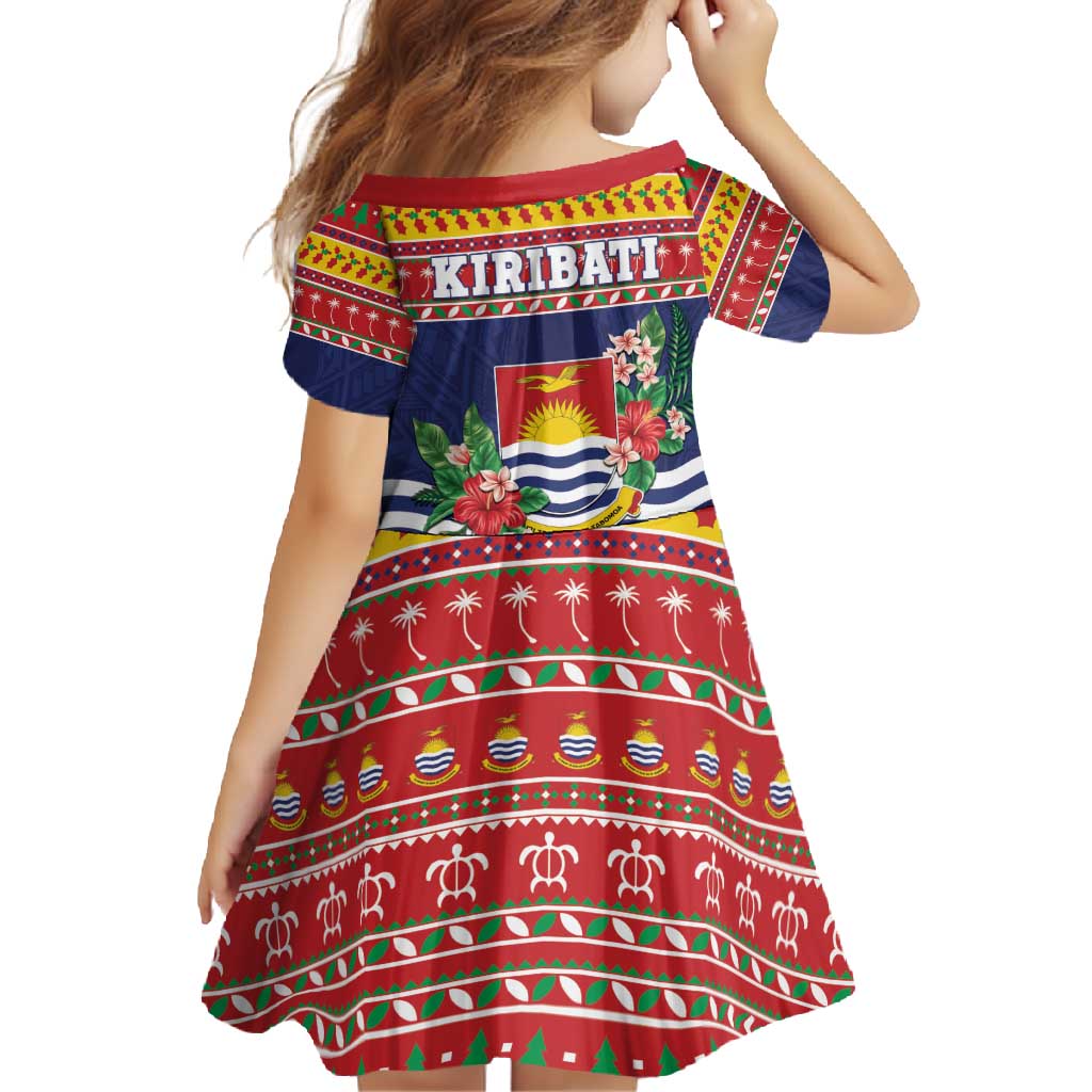 Kiribati Christmas Family Matching Off Shoulder Maxi Dress and Hawaiian Shirt Coat Of Arms Tekeraoi Te Kiritimati LT05 - Polynesian Pride