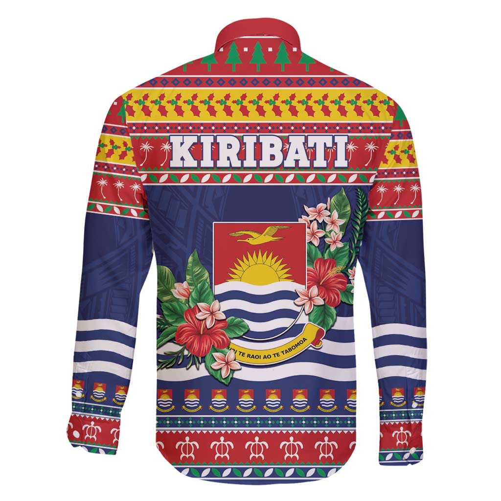 Kiribati Christmas Family Matching Tank Maxi Dress and Hawaiian Shirt Coat Of Arms Tekeraoi Te Kiritimati LT05 - Polynesian Pride