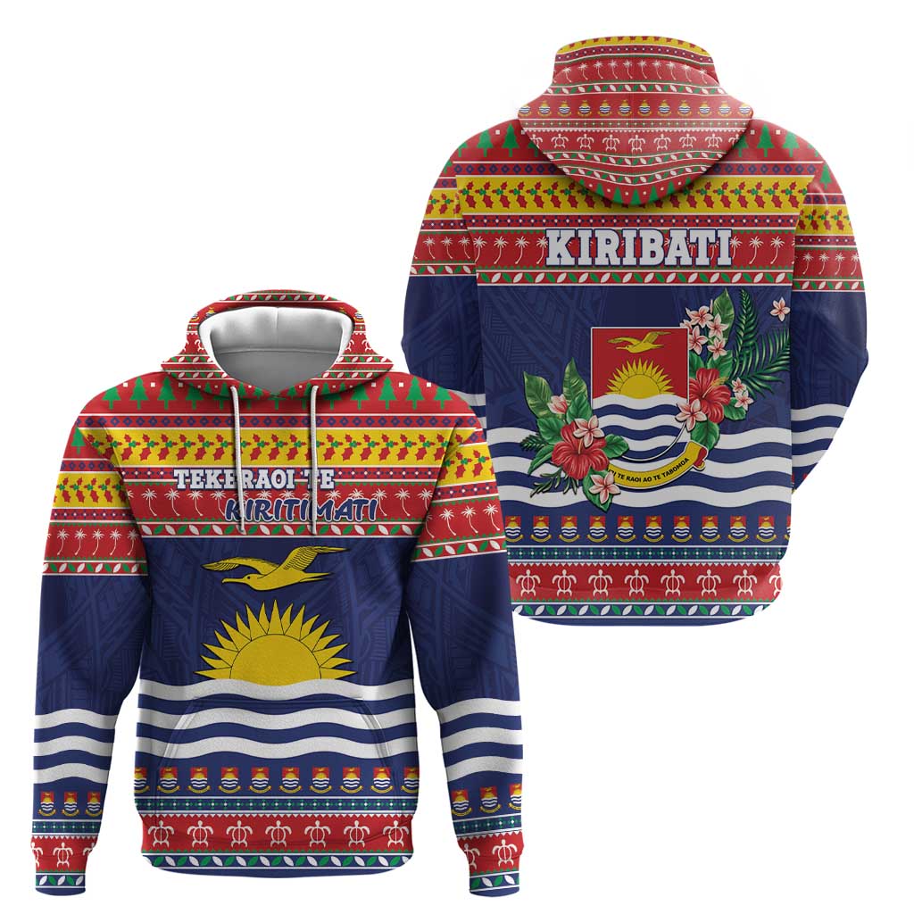 Kiribati Christmas Hoodie Coat Of Arms Tekeraoi Te Kiritimati LT05 - Polynesian Pride