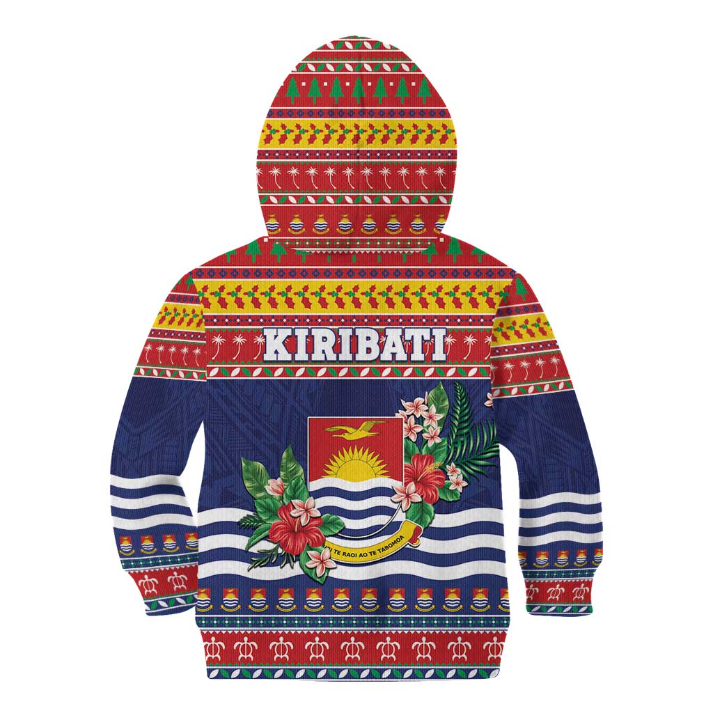 Kiribati Christmas Kid Hoodie Coat Of Arms Tekeraoi Te Kiritimati LT05 - Polynesian Pride