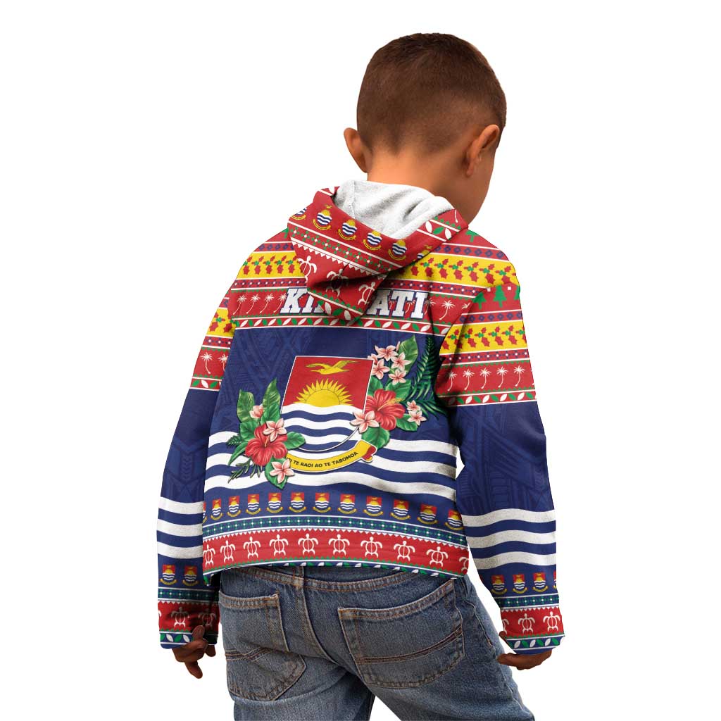 Kiribati Christmas Kid Hoodie Coat Of Arms Tekeraoi Te Kiritimati LT05 - Polynesian Pride