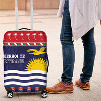 Kiribati Christmas Luggage Cover Coat Of Arms Tekeraoi Te Kiritimati LT05 Red - Polynesian Pride