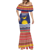 Kiribati Christmas Mermaid Dress Coat Of Arms Tekeraoi Te Kiritimati LT05 - Polynesian Pride