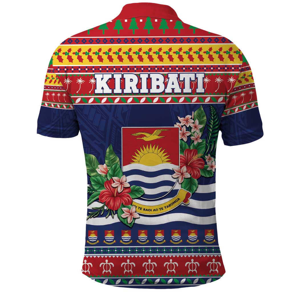 Kiribati Christmas Polo Shirt Coat Of Arms Tekeraoi Te Kiritimati LT05 - Polynesian Pride