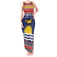 Kiribati Christmas Tank Maxi Dress Coat Of Arms Tekeraoi Te Kiritimati LT05 Women Red - Polynesian Pride