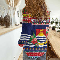 Kiribati Christmas Women Casual Shirt Coat Of Arms Tekeraoi Te Kiritimati LT05 - Polynesian Pride
