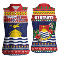 Kiribati Christmas Women Sleeveless Polo Shirt Coat Of Arms Tekeraoi Te Kiritimati LT05 - Polynesian Pride