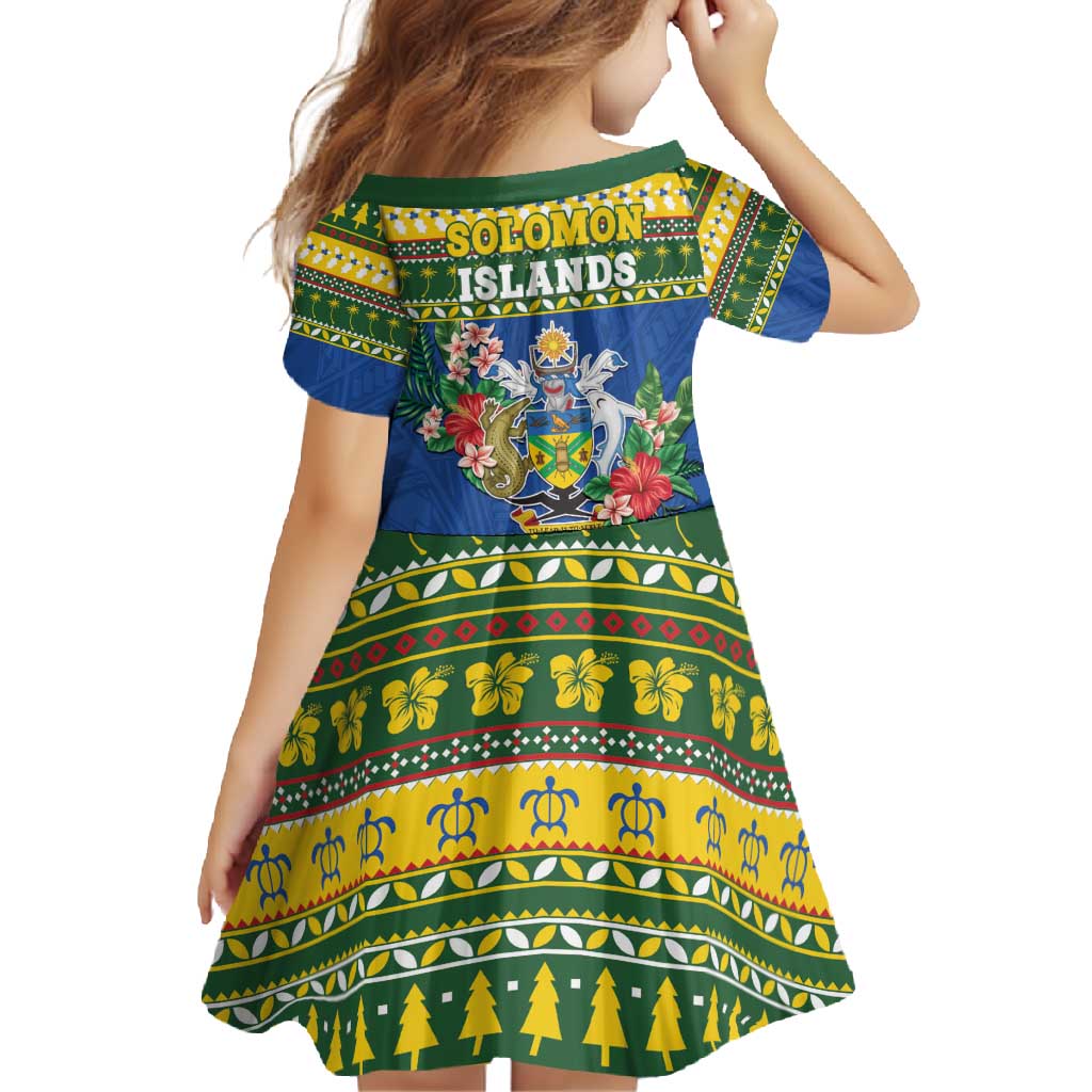 Solomon Islands Christmas Family Matching Off Shoulder Maxi Dress and Hawaiian Shirt Coat Of Arms Merry Xmas LT05 - Polynesian Pride