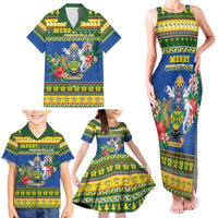Solomon Islands Christmas Family Matching Tank Maxi Dress and Hawaiian Shirt Coat Of Arms Merry Xmas LT05 - Polynesian Pride