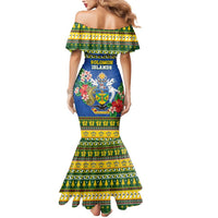 Solomon Islands Christmas Mermaid Dress Coat Of Arms Merry Xmas LT05 - Polynesian Pride