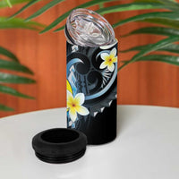 Palau United Nations Day 4 in 1 Can Cooler Tumbler Polynesian Curves Plumeria LT05 - Polynesian Pride