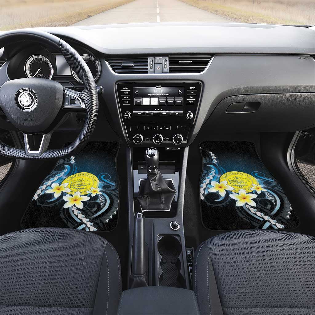 Palau United Nations Day Car Mats Polynesian Curves Plumeria - Polynesian Pride
