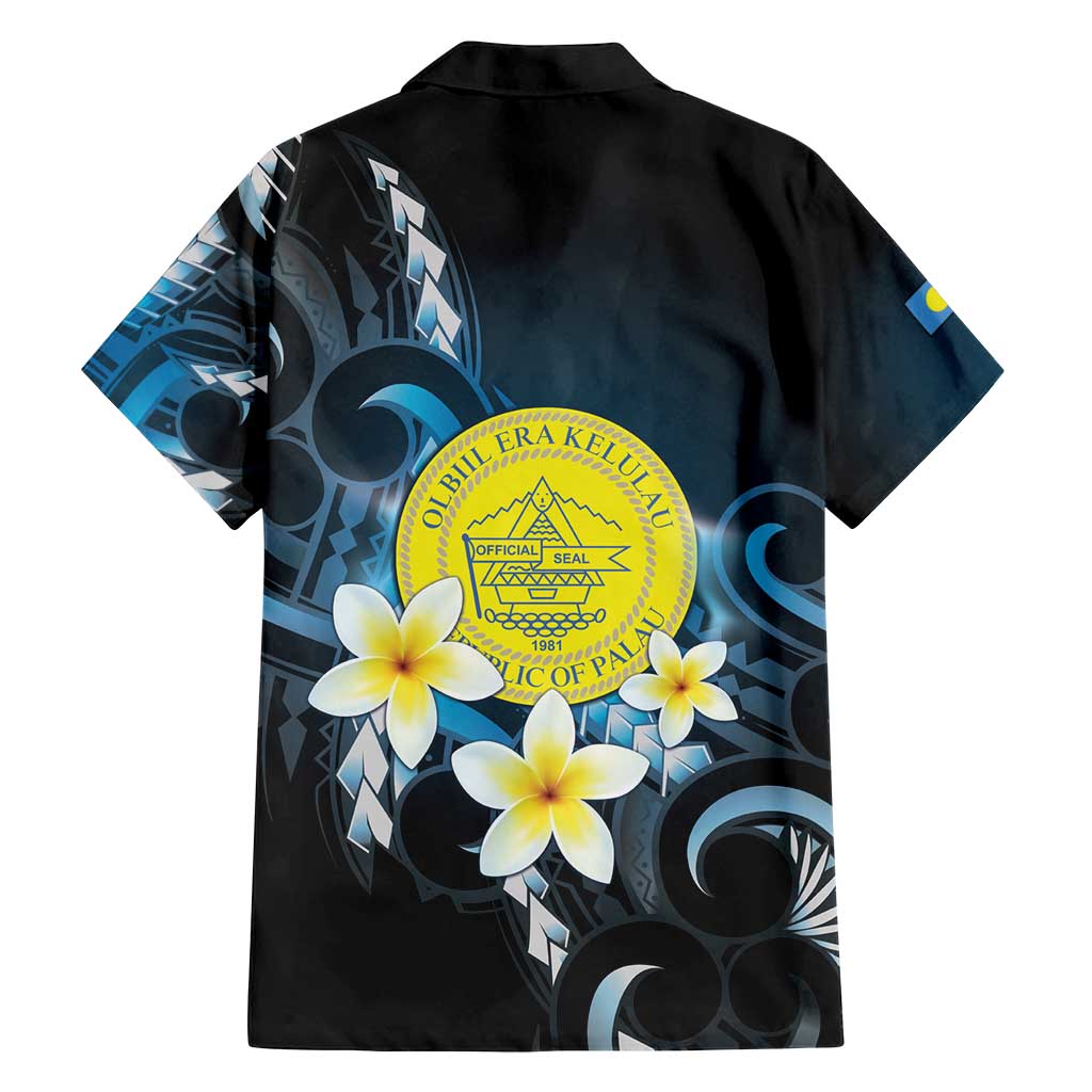 Palau United Nations Day Family Matching Summer Maxi Dress and Hawaiian Shirt Polynesian Curves Plumeria LT05 - Polynesian Pride