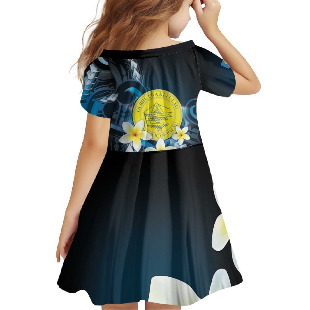 Palau United Nations Day Family Matching Tank Maxi Dress and Hawaiian Shirt Polynesian Curves Plumeria LT05 - Polynesian Pride