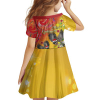 New Zealand Piwakawaka Christmas Family Matching Off Shoulder Short Dress and Hawaiian Shirt With Maori Pattern LT05 - Polynesian Pride