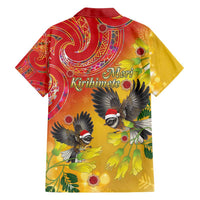 New Zealand Piwakawaka Christmas Family Matching Tank Maxi Dress and Hawaiian Shirt With Maori Pattern LT05 - Polynesian Pride