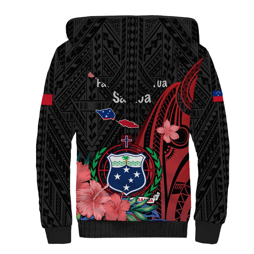 Samoa Independence Day Sherpa Hoodie Samoan Warriors Ula Fala LT05 - Polynesian Pride
