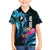 Personalised FSM Yap State Day Kid Hawaiian Shirt Tropical Flowers Tribal Pattern LT05 Kid Blue - Polynesian Pride