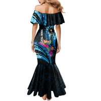 Personalised FSM Chuuk State Family Matching Mermaid Dress and Hawaiian Shirt Tropical Flowers Tribal Pattern LT05 - Polynesian Pride