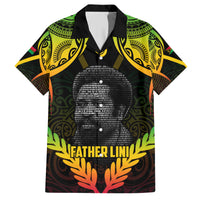 Personalised Vanuatu Father Lini Day Family Matching Short Sleeve Bodycon Dress and Hawaiian Shirt Polynesian Tribal Pattern LT05 Dad's Shirt - Short Sleeve Black - Polynesian Pride